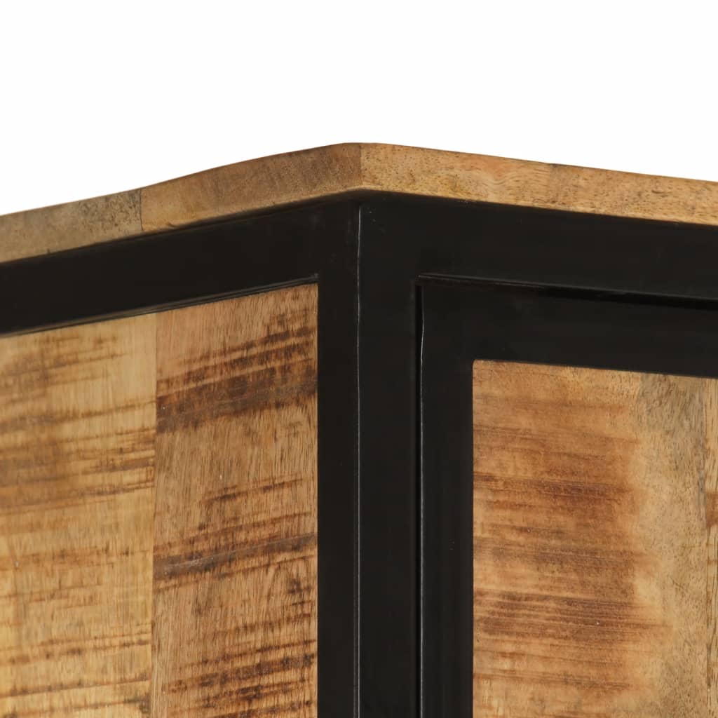 vidaXL Ντουλάπι Μπάνιου 40 x 27 x 180 εκ. Σίδηρο και Μασίφ Ξύλο Μάνγκο