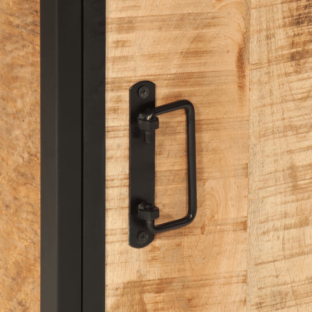 vidaXL Ντουλάπι Μπάνιου 40 x 27 x 180 εκ. Σίδηρο και Μασίφ Ξύλο Μάνγκο