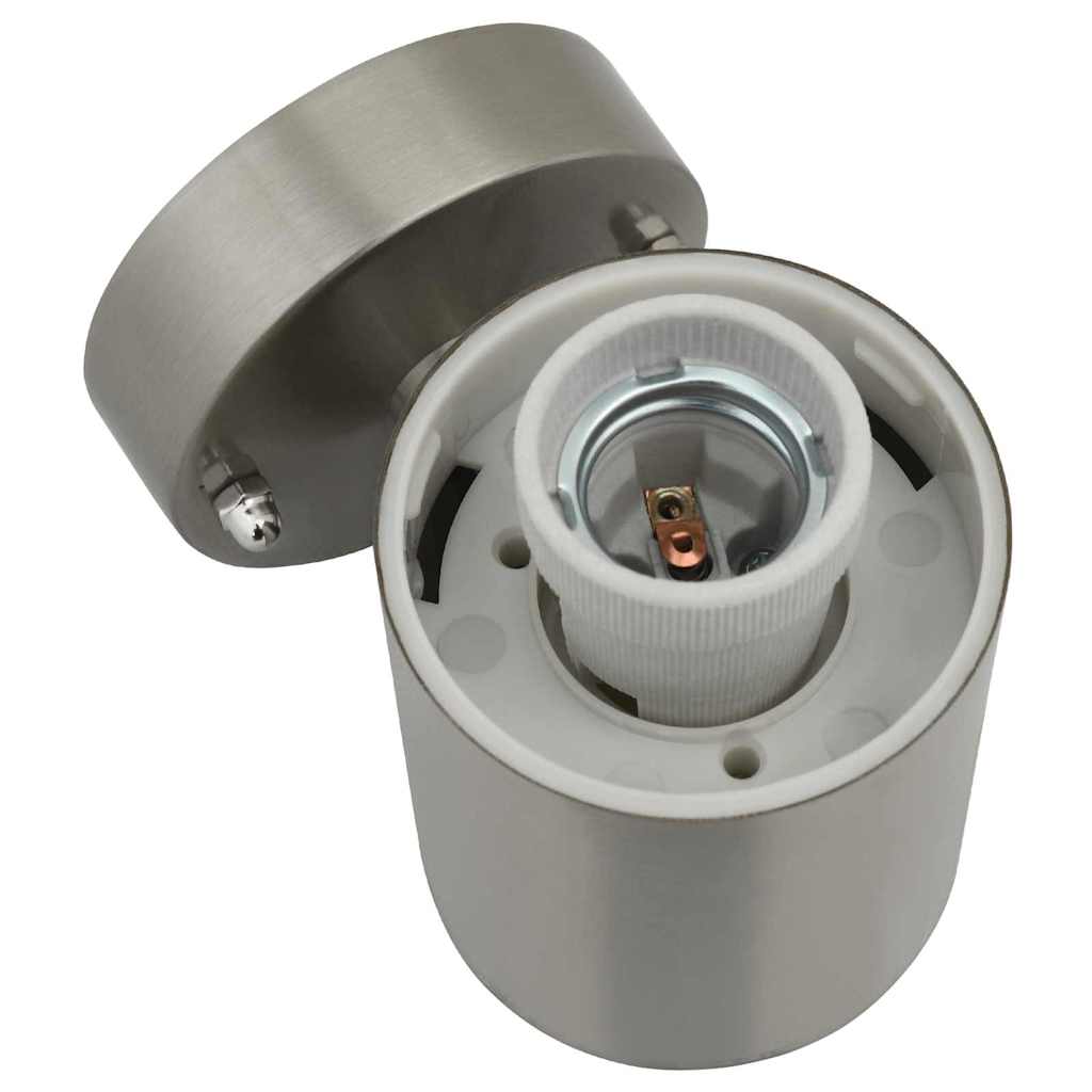 vidaXL Εξωτερικά Φωτιστικά Τοίχου 2 pcs Ασημί 12 x 7.5 x 27 εκ