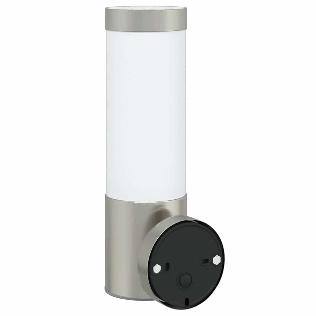 vidaXL Εξωτερικά Φωτιστικά Τοίχου 2 pcs Ασημί 12 x 7.5 x 27 εκ