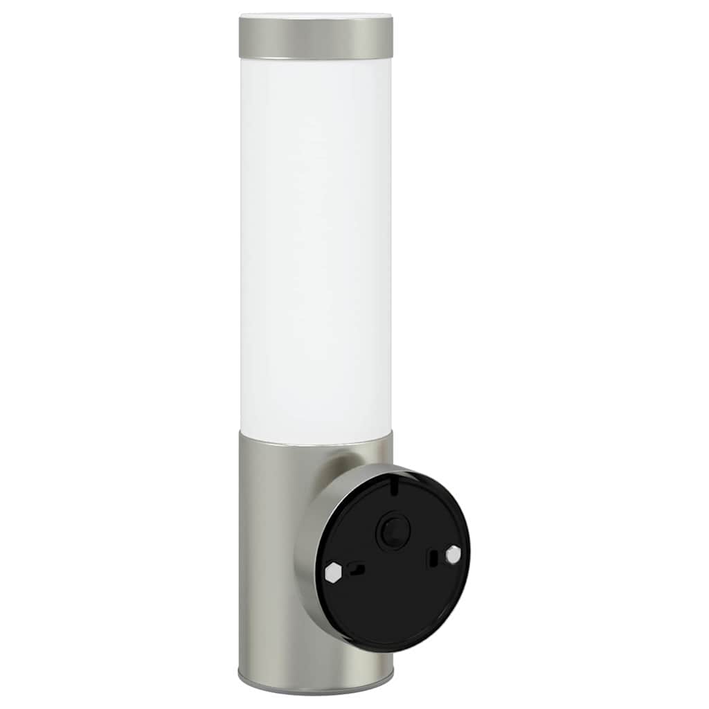 vidaXL Εξωτερικά Φωτιστικά Τοίχου 2 pcs Ασημί 12 x 7.5 x 29 εκ