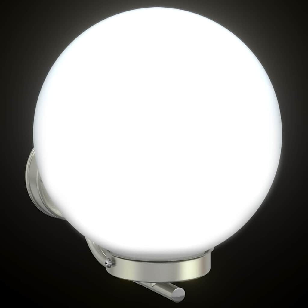 vidaXL Εξωτερικά Φωτιστικά Τοίχου 2 pcs Ασημί 29 x 25 x 33 εκ.