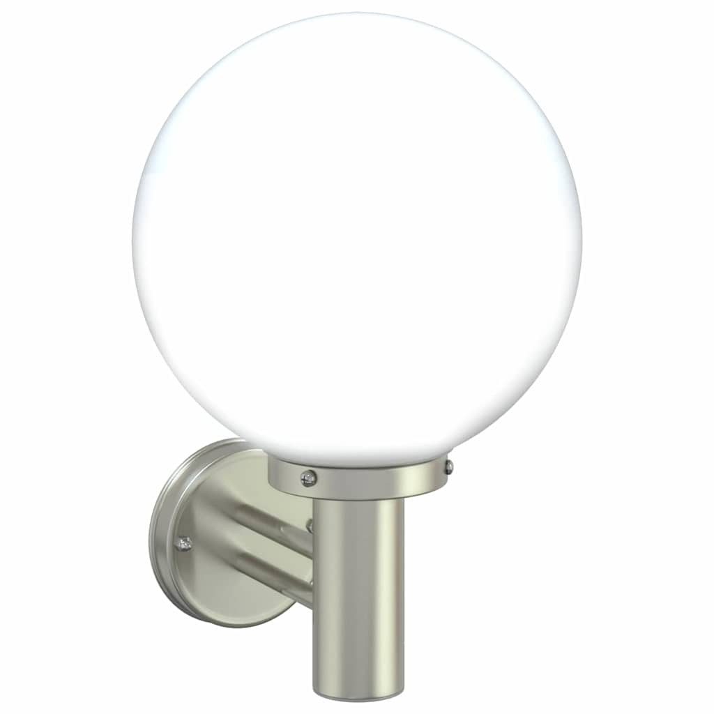 vidaXL Εξωτερικά Φωτιστικά Τοίχου 2 pcs Ασημί 28 x 25 x 38 εκ