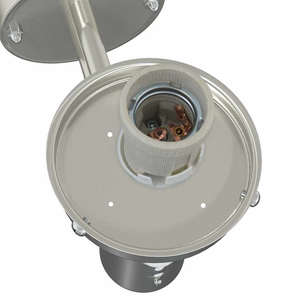 vidaXL Εξωτερικά Φωτιστικά Τοίχου 2 pcs Ασημί 28 x 25 x 38 εκ