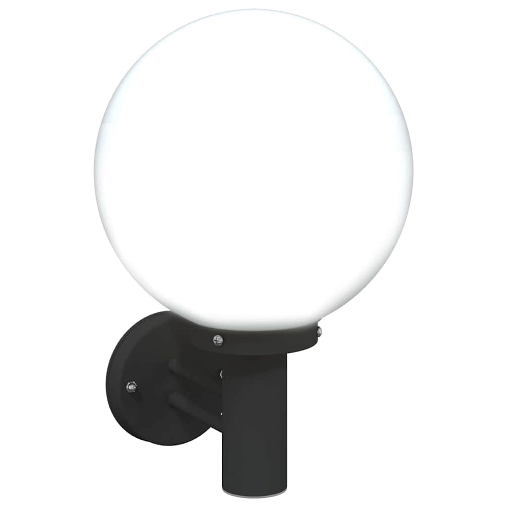 vidaXL Εξωτερικά Φωτιστικά Τοίχου 2 pcs Μαύρο 28 x 25 x 38 εκ
