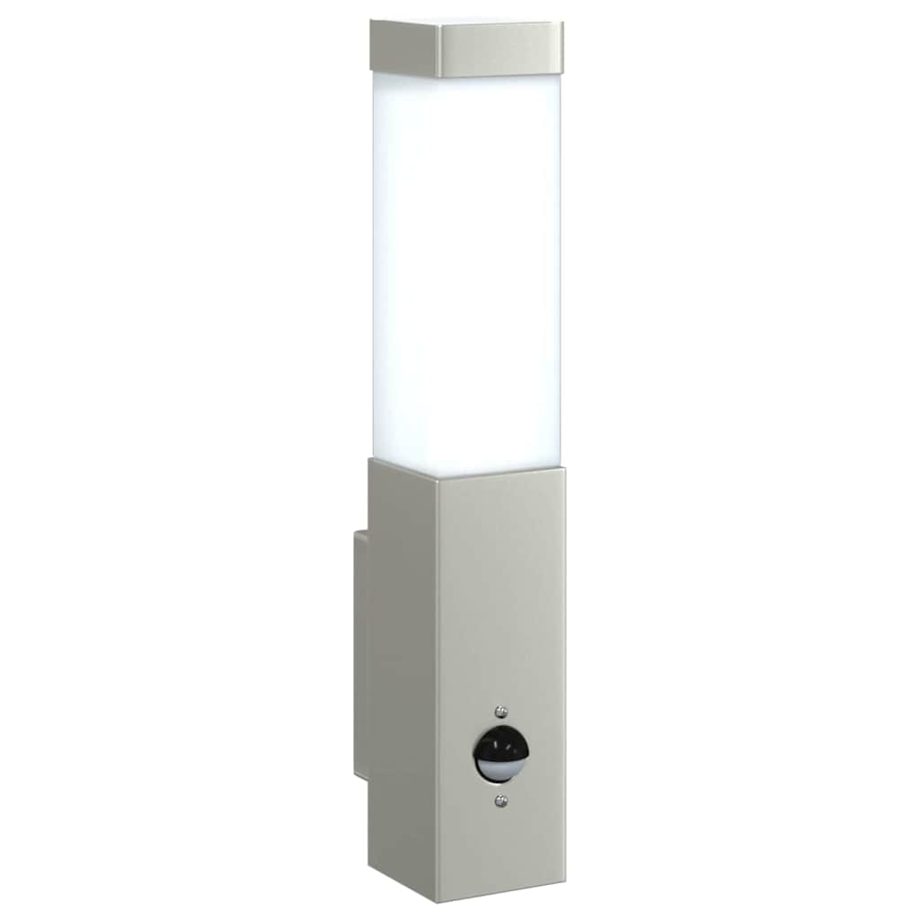vidaXL Εξωτερικά Φωτιστικά Τοίχου 2 pcs Ασημί 10.5 x 6 x 35 εκ.