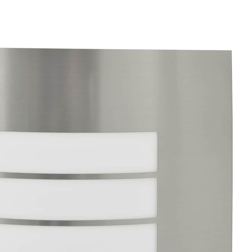 vidaXL Επιτοίχιο φωτιστικό εξωτερικού χώρου 2 pcs Ασημί