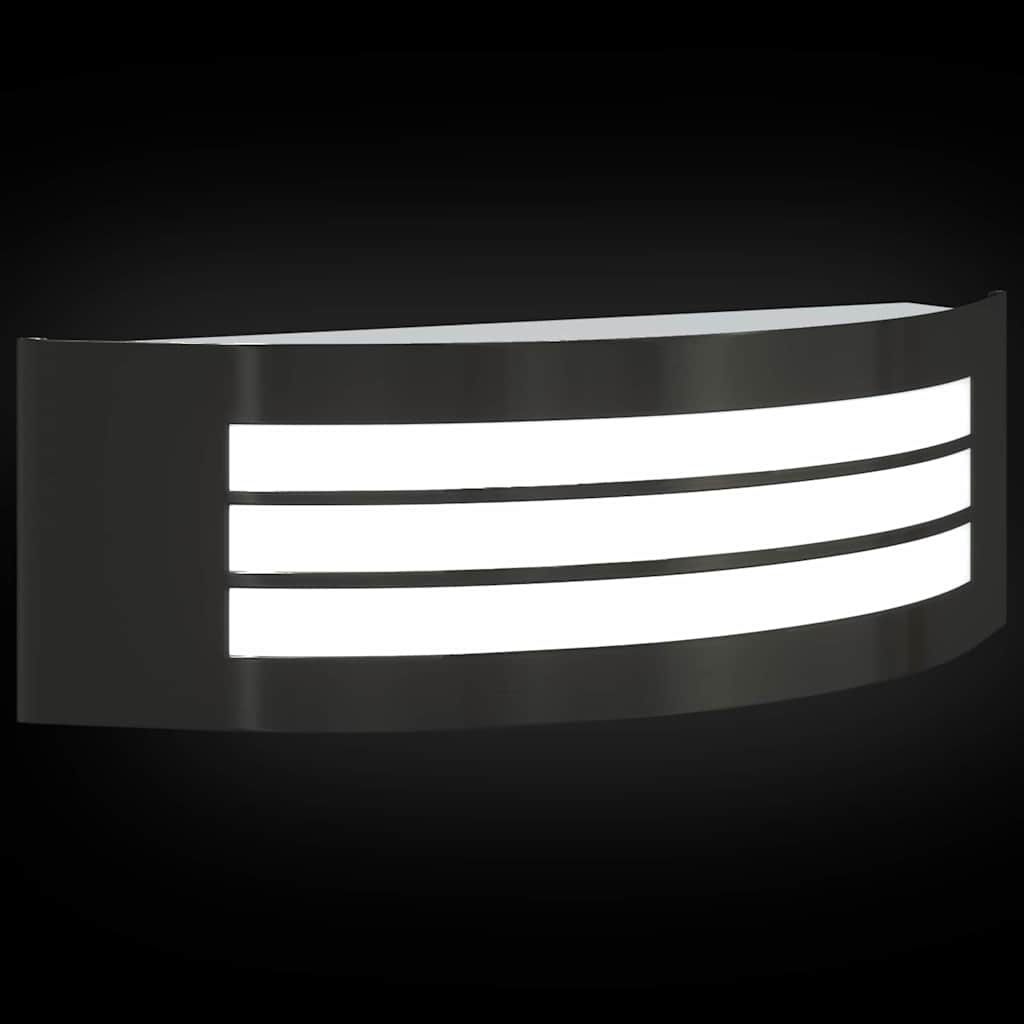 vidaXL Εξωτερικά Φωτιστικά Τοίχου 2 pcs Μαύρο 32 x 10 x 10 εκ