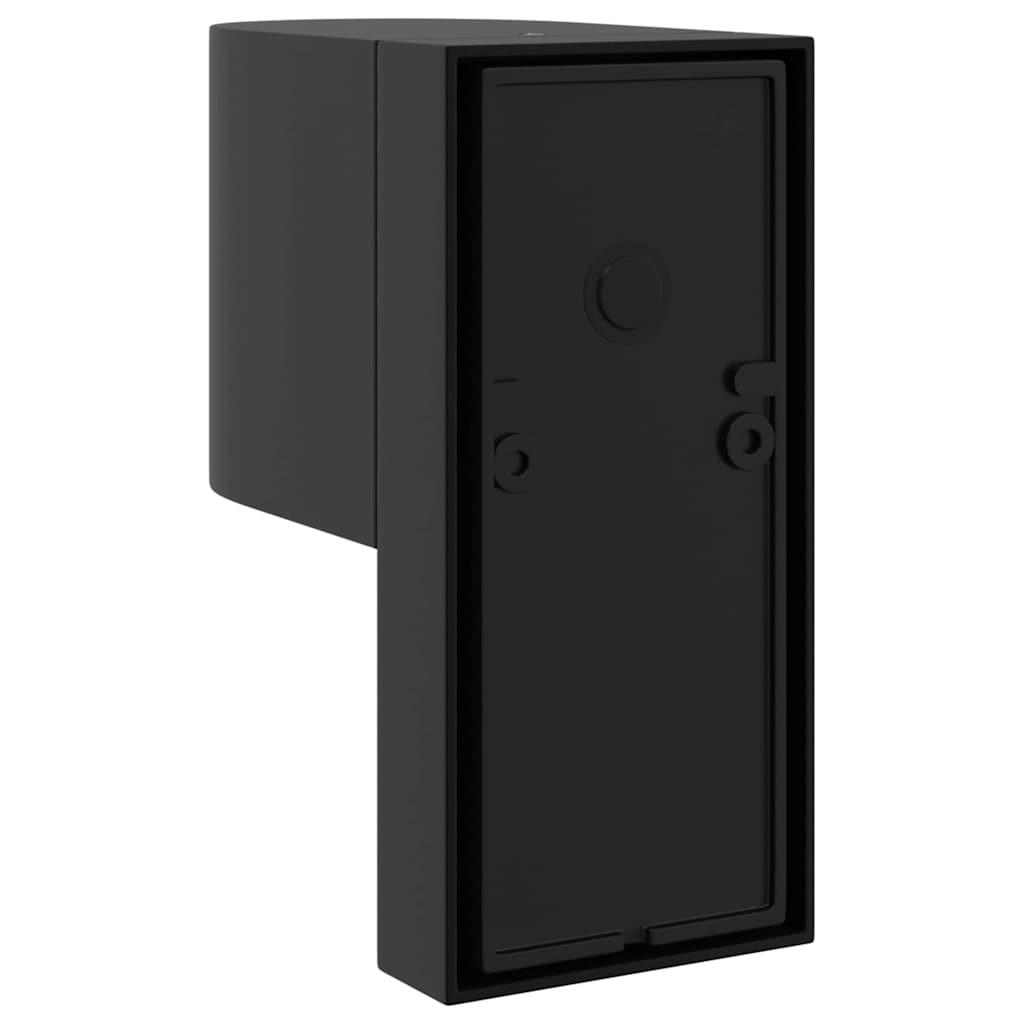 vidaXL Εξωτερικά Φωτιστικά Τοίχου 2 pcs Μαύρο 12 x 7 x 15 εκ.