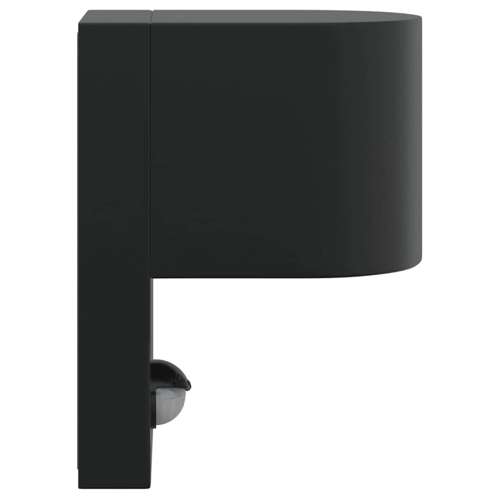 vidaXL Εξωτερικά Φωτιστικά Τοίχου 2 pcs Μαύρο 12 x 7 x 15 εκ.