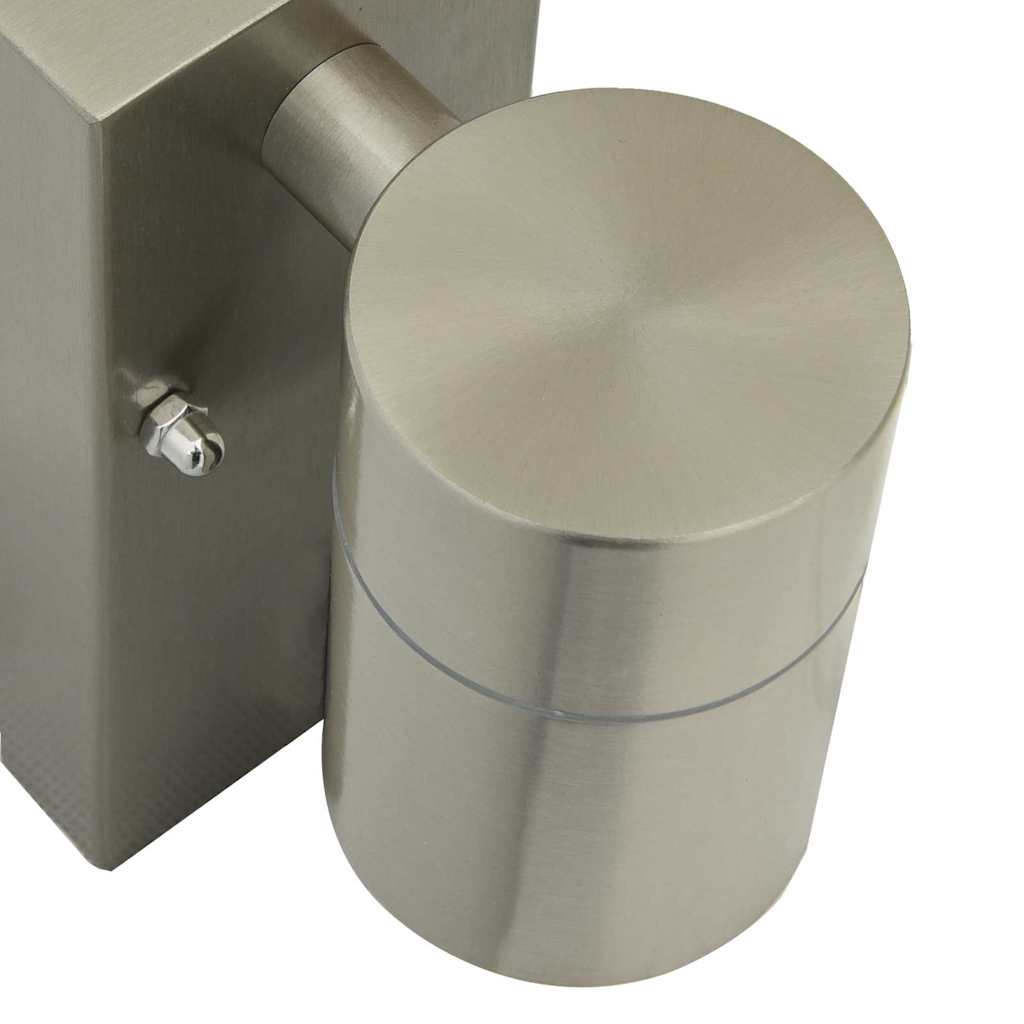vidaXL Εξωτερικά Φωτιστικά Τοίχου 2 pcs Ασημί 6.5 x 10.5 x 16 εκ.