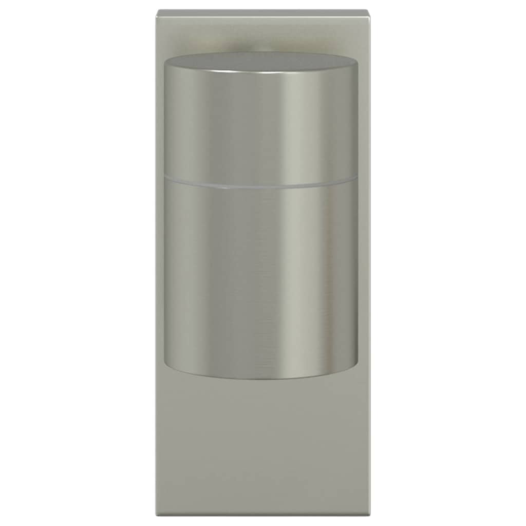 vidaXL Εξωτερικά Φωτιστικά Τοίχου 2 pcs Ασημί 6.5 x 10.5 x 16 εκ.