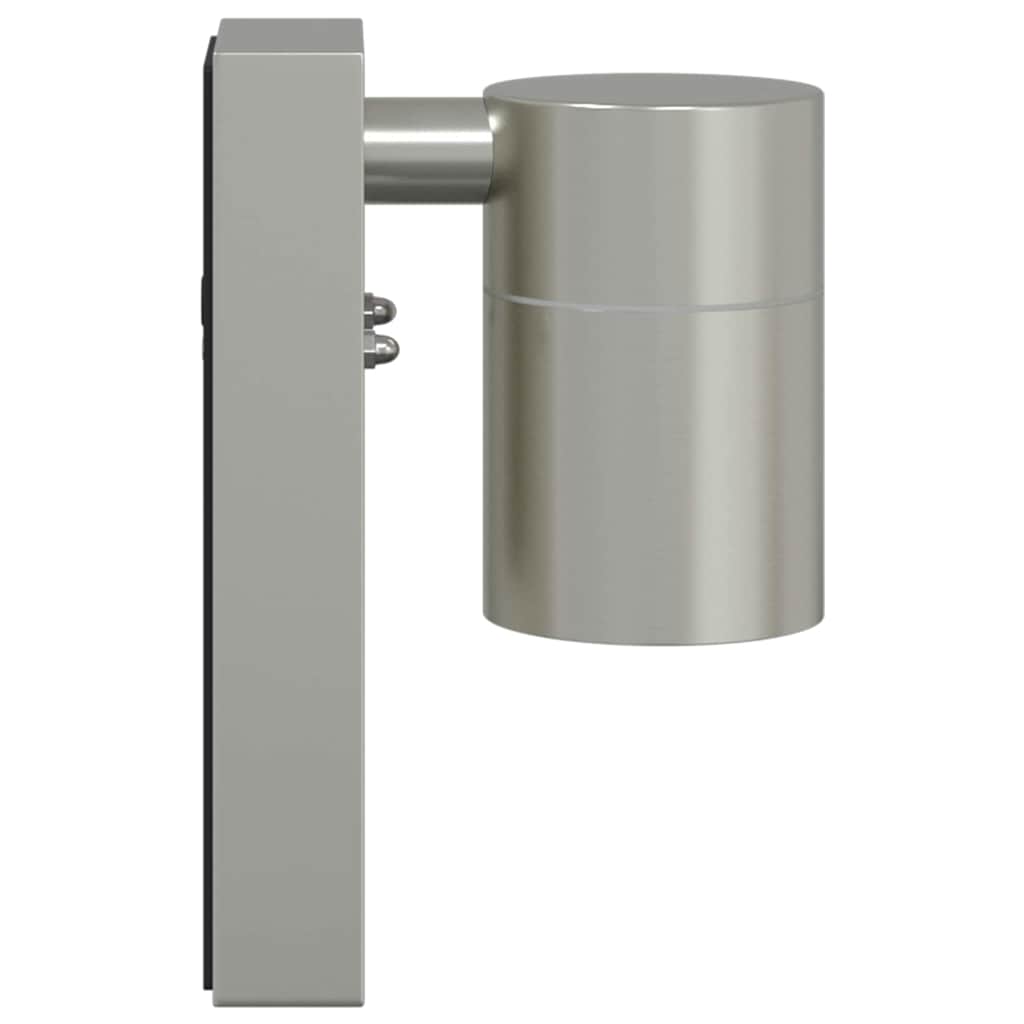 vidaXL Εξωτερικά Φωτιστικά Τοίχου 2 pcs Ασημί 6.5 x 10.5 x 16 εκ.