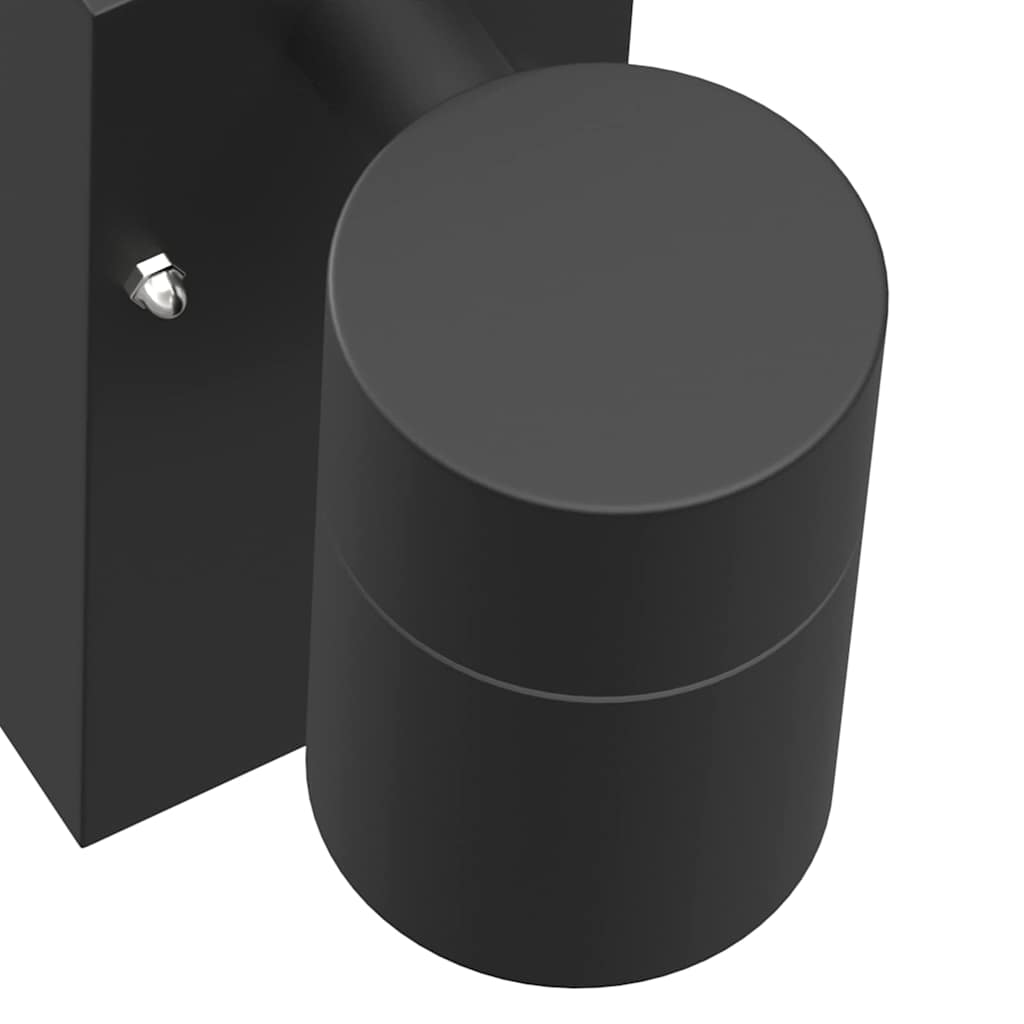 vidaXL Εξωτερικά Φωτιστικά Τοίχου 2 pcs Μαύρο 6.5 x 10.5 x 16 εκ.