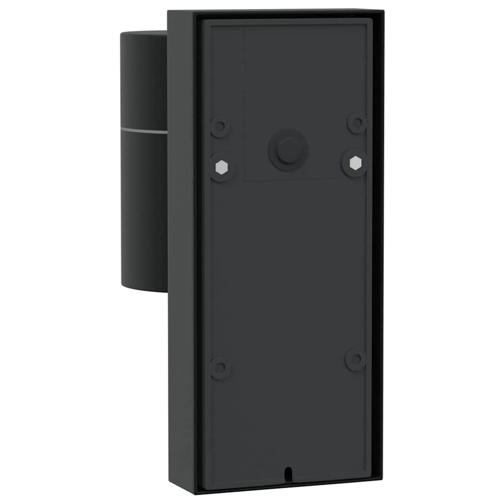 vidaXL Εξωτερικά Φωτιστικά Τοίχου 2 pcs Μαύρο 6.5 x 10.5 x 16 εκ.