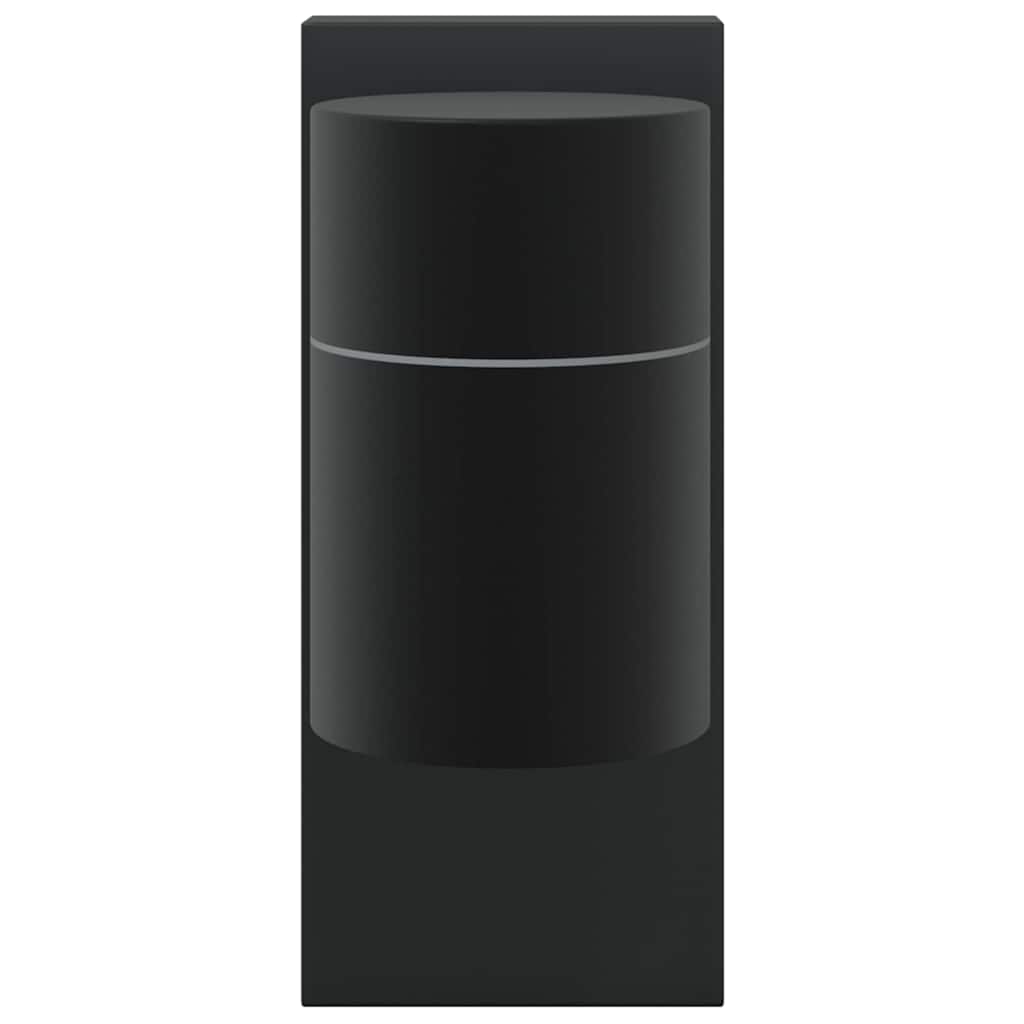 vidaXL Εξωτερικά Φωτιστικά Τοίχου 2 pcs Μαύρο 6.5 x 10.5 x 16 εκ.