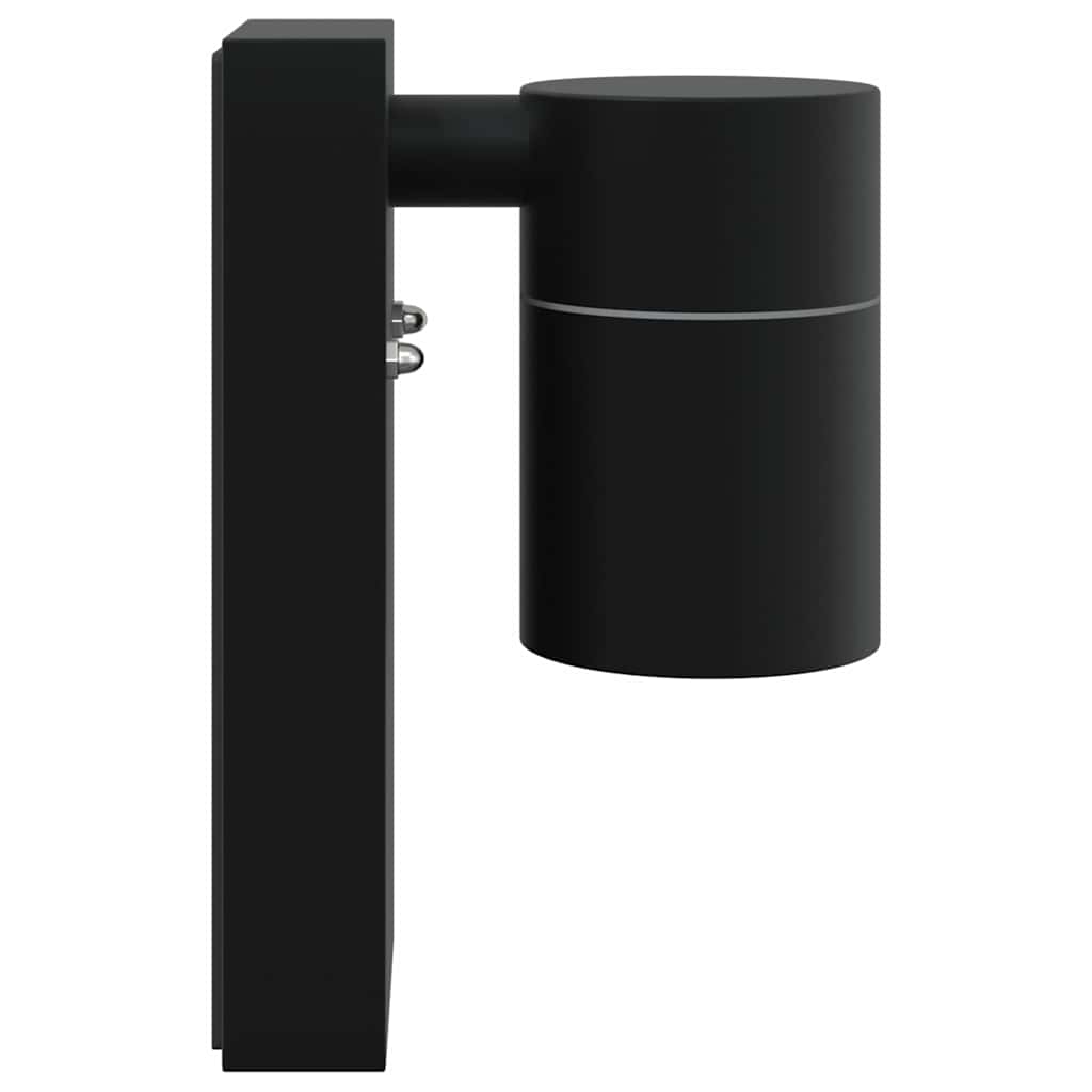 vidaXL Εξωτερικά Φωτιστικά Τοίχου 2 pcs Μαύρο 6.5 x 10.5 x 16 εκ.