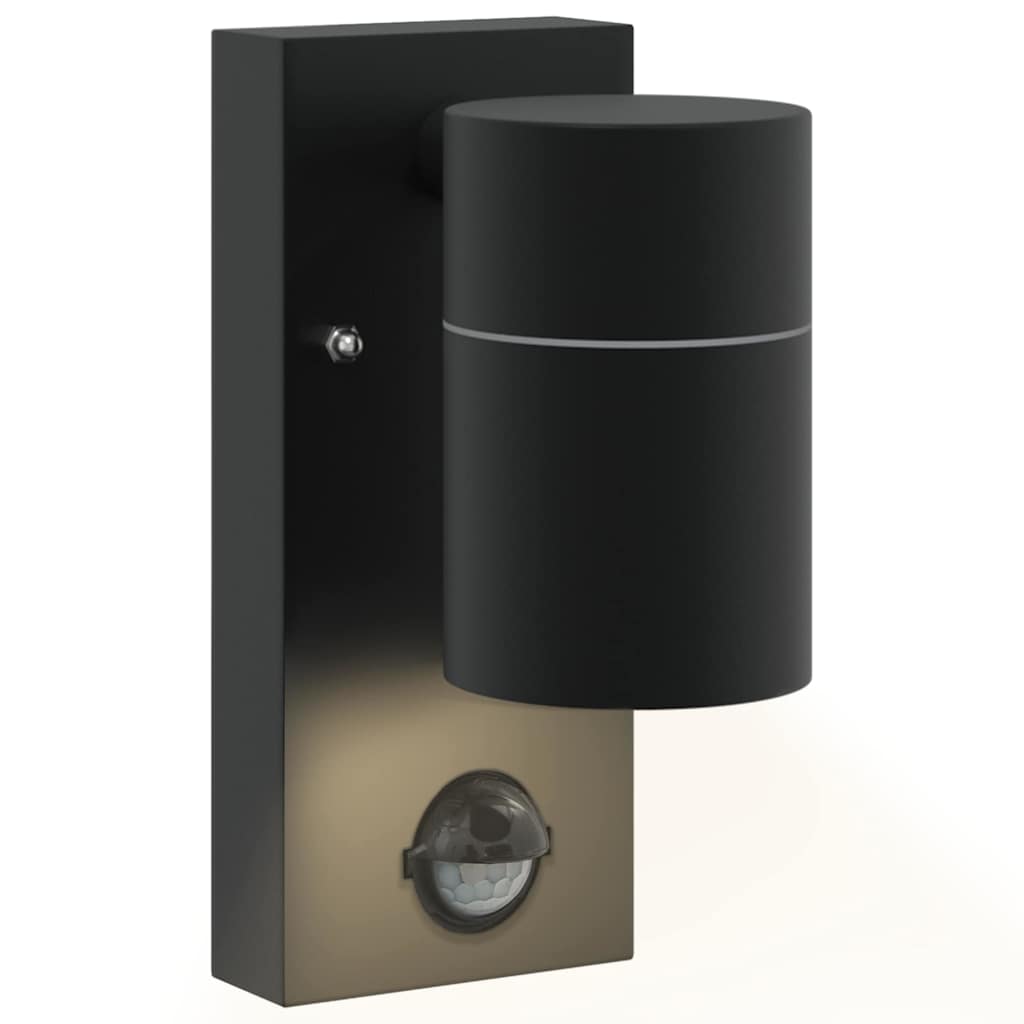 vidaXL Εξωτερικά Φωτιστικά Τοίχου 2 pcs Μαύρο 6.5 x 10.5 x 16 εκ.