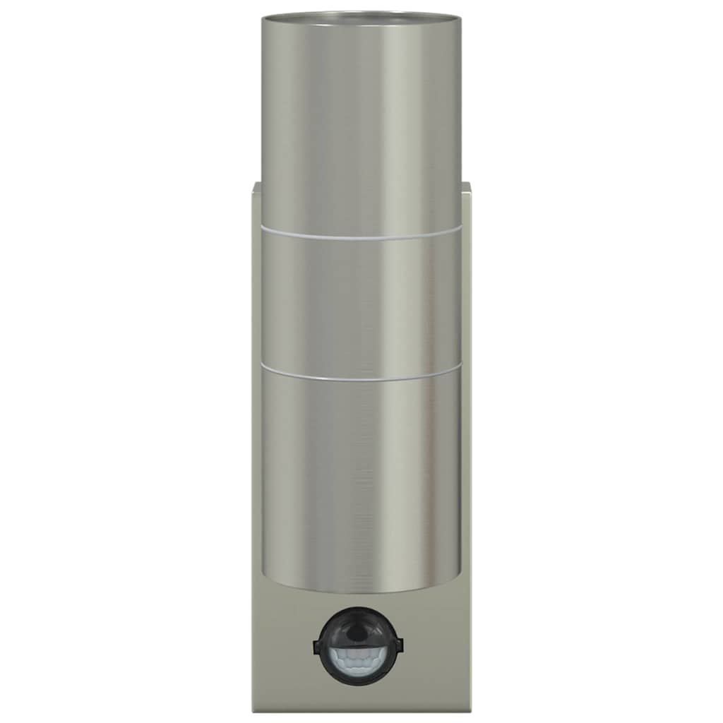 vidaXL Εξωτερικά Φωτιστικά Τοίχου 2 pcs Ασημί 7 x 10 x 22 εκ