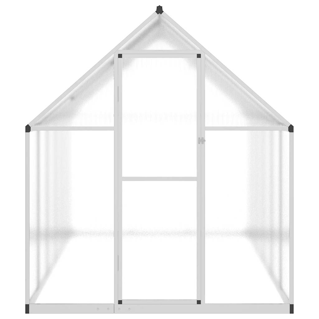 vidaXL Θερμοκήπιο με Πλαίσιο Βάσης Ασημί 334x169x195 εκ. Αλουμινίου