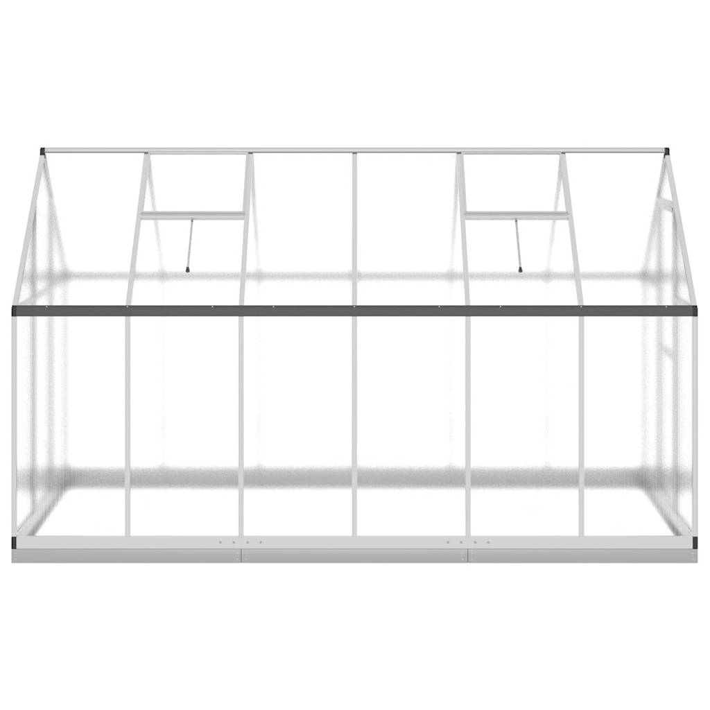 vidaXL Θερμοκήπιο με Πλαίσιο Βάσης Ασημί 334x169x202 εκ. Αλουμινίου