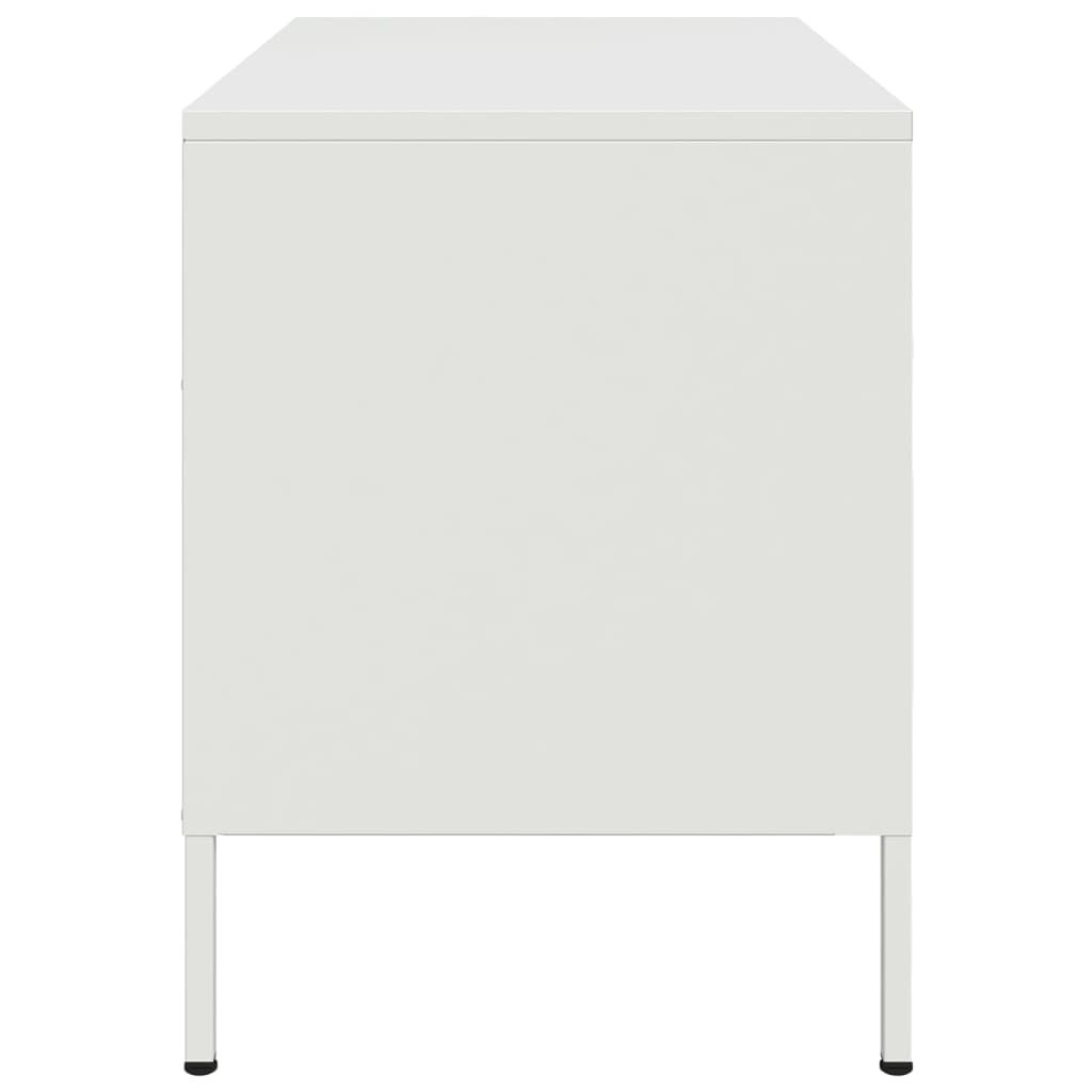 vidaXL Έπιπλα Τηλεόρασης 2 τεμ. Λευκό 68x39x50,5 εκ. από Χάλυβα