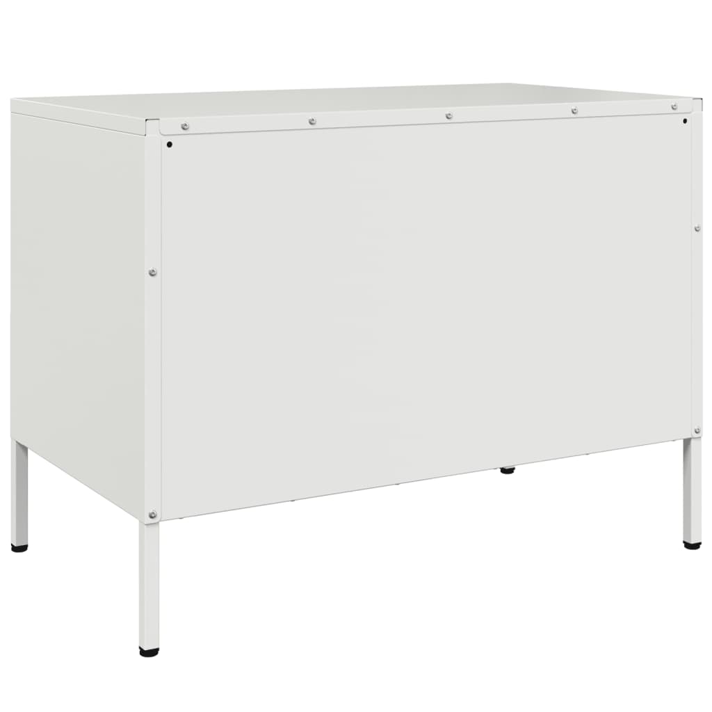 vidaXL Έπιπλα Τηλεόρασης 2 τεμ. Λευκό 68x39x50,5 εκ. από Χάλυβα