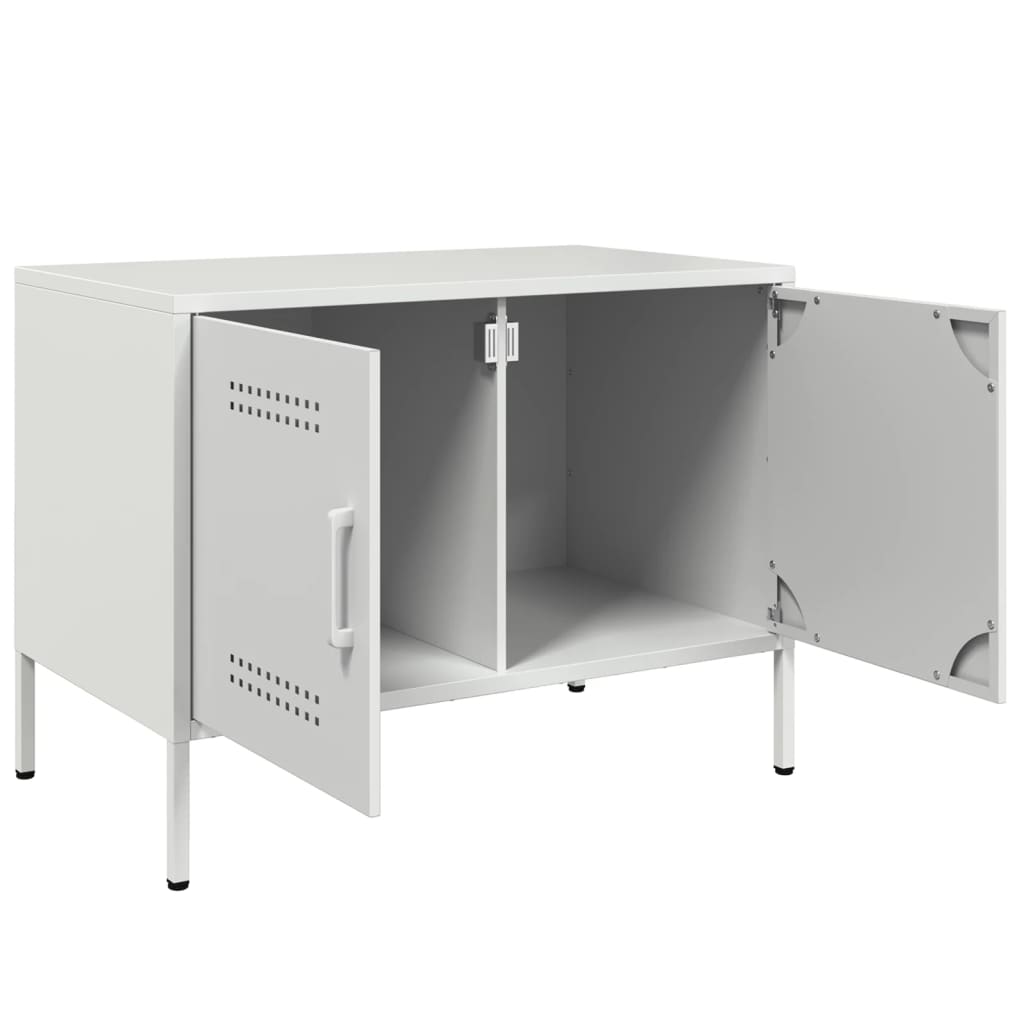vidaXL Έπιπλα Τηλεόρασης 2 τεμ. Λευκό 68x39x50,5 εκ. από Χάλυβα