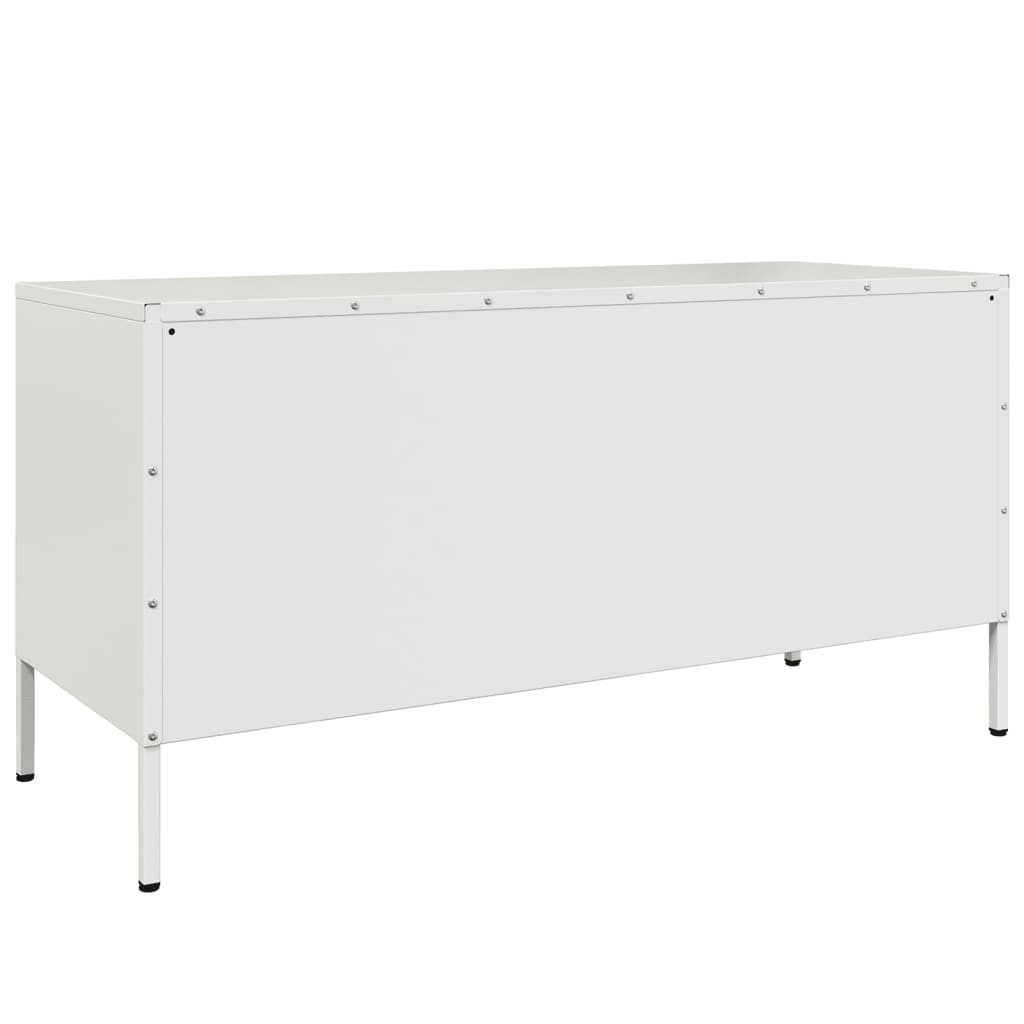 vidaXL Έπιπλο Τηλεόρασης Λευκό 100,5x39x50,5 εκ. από Ατσάλι
