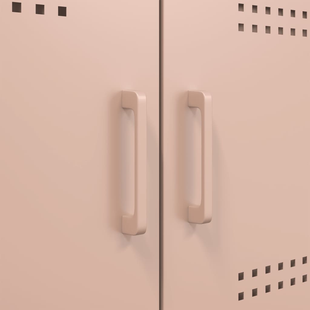 vidaXL Ραφιέρα Ροζ 68x39x113 εκ. από Ατσάλι