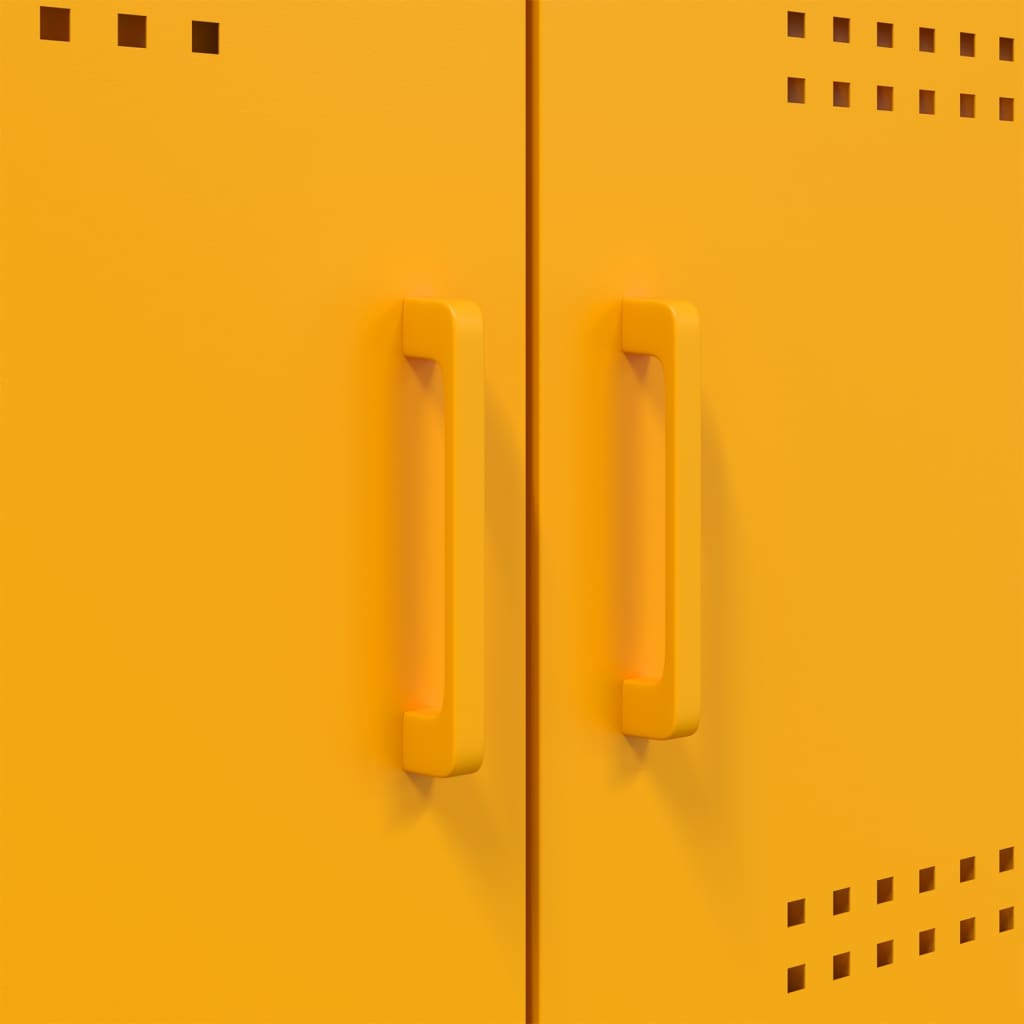 vidaXL Ραφιέρα Μουσταρδί 68x39x113 εκ. από Ατσάλι