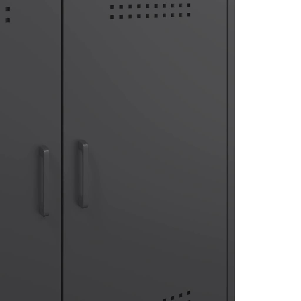 vidaXL Ντουλάπι Μαύρο 68x39x79 εκ. από Ατσάλι