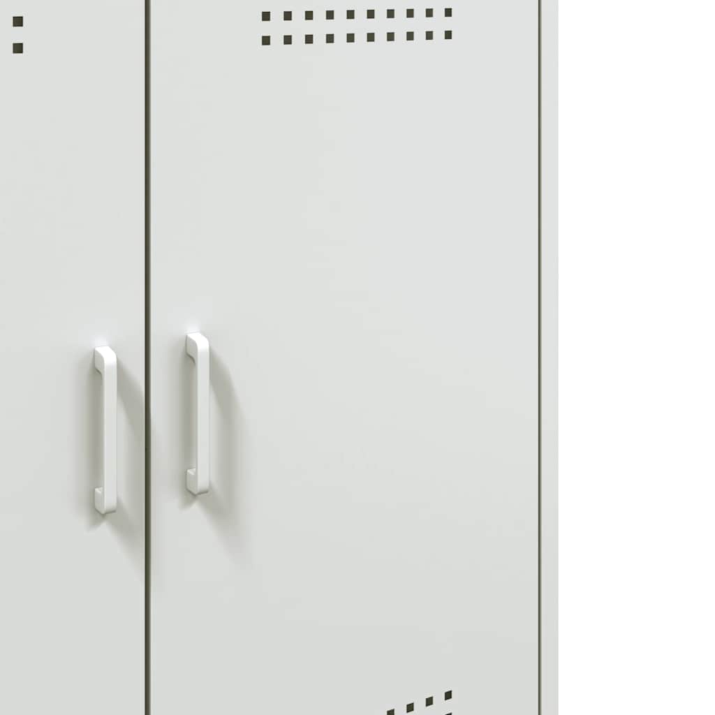 vidaXL Μπουφές Λευκός 68x39x79 εκ. από Ατσάλι