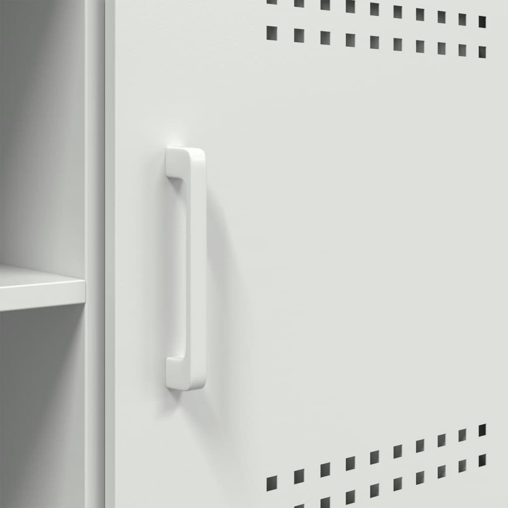 vidaXL Έπιπλο Τηλεόρασης Λευκό 100,5x39x50,5 εκ. από Ατσάλι