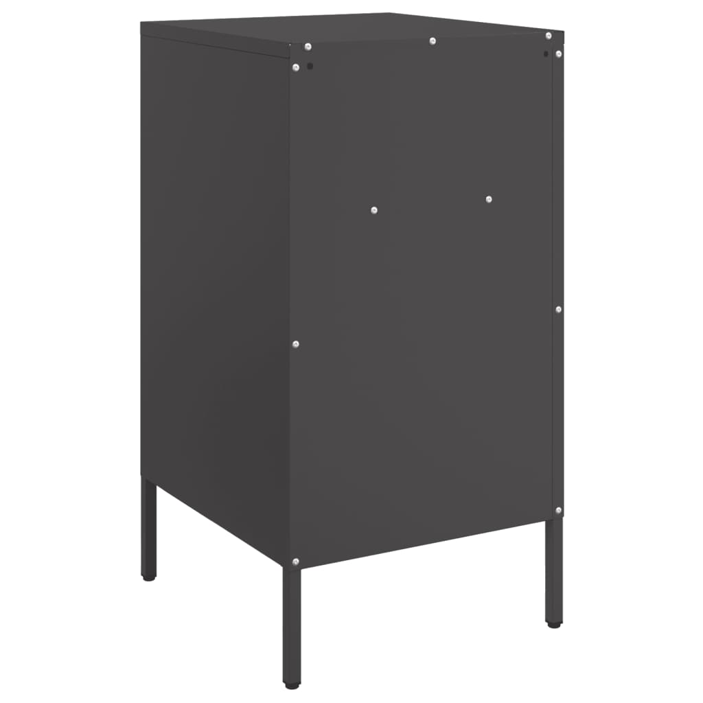 vidaXL Κομοδίνο Μαύρο 36x39x68 εκ. από Χάλυβα