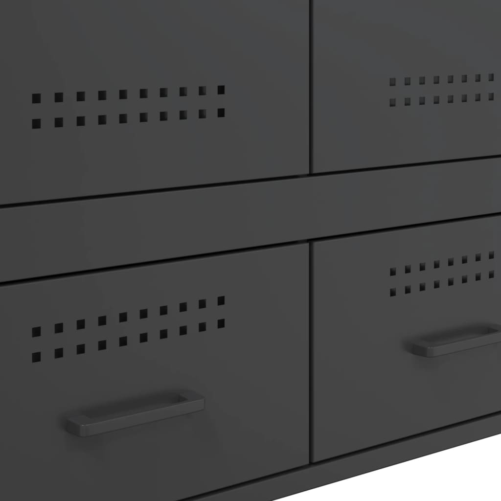 vidaXL Ντουλάπι Μαύρο 68 x 39 x 101,5 εκ. από Χάλυβα