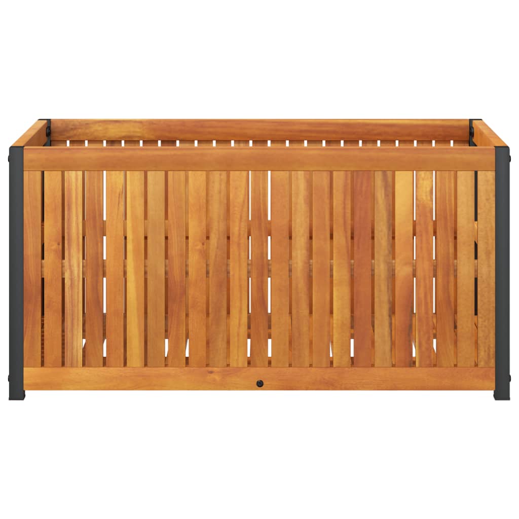 vidaXL Ζαρντινιέρα Κήπου 85x45x44 εκ. Μασίφ Ξύλο Ακακίας/Ατσάλι