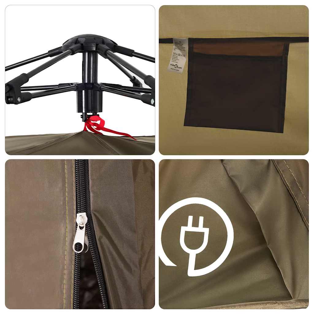 vidaXL Σκηνή Ψαρέματος 4 Ατόμων Ταχείας Απελευθέρωσης Πράσινη Λαδί