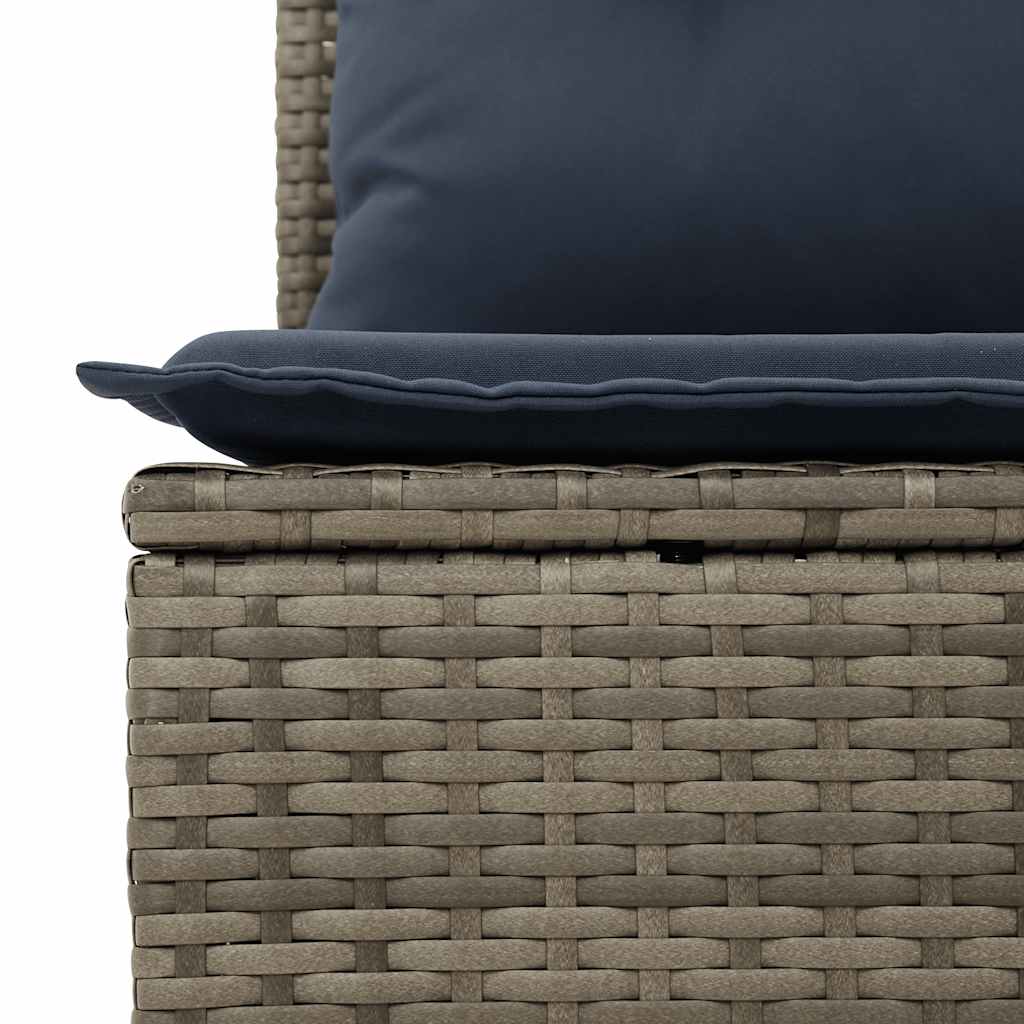 vidaXL Σετ Καναπέδων Κήπου 9 Τεμαχίων με Μαξιλάρια Γκρι από Συνθετικό Ρατάν