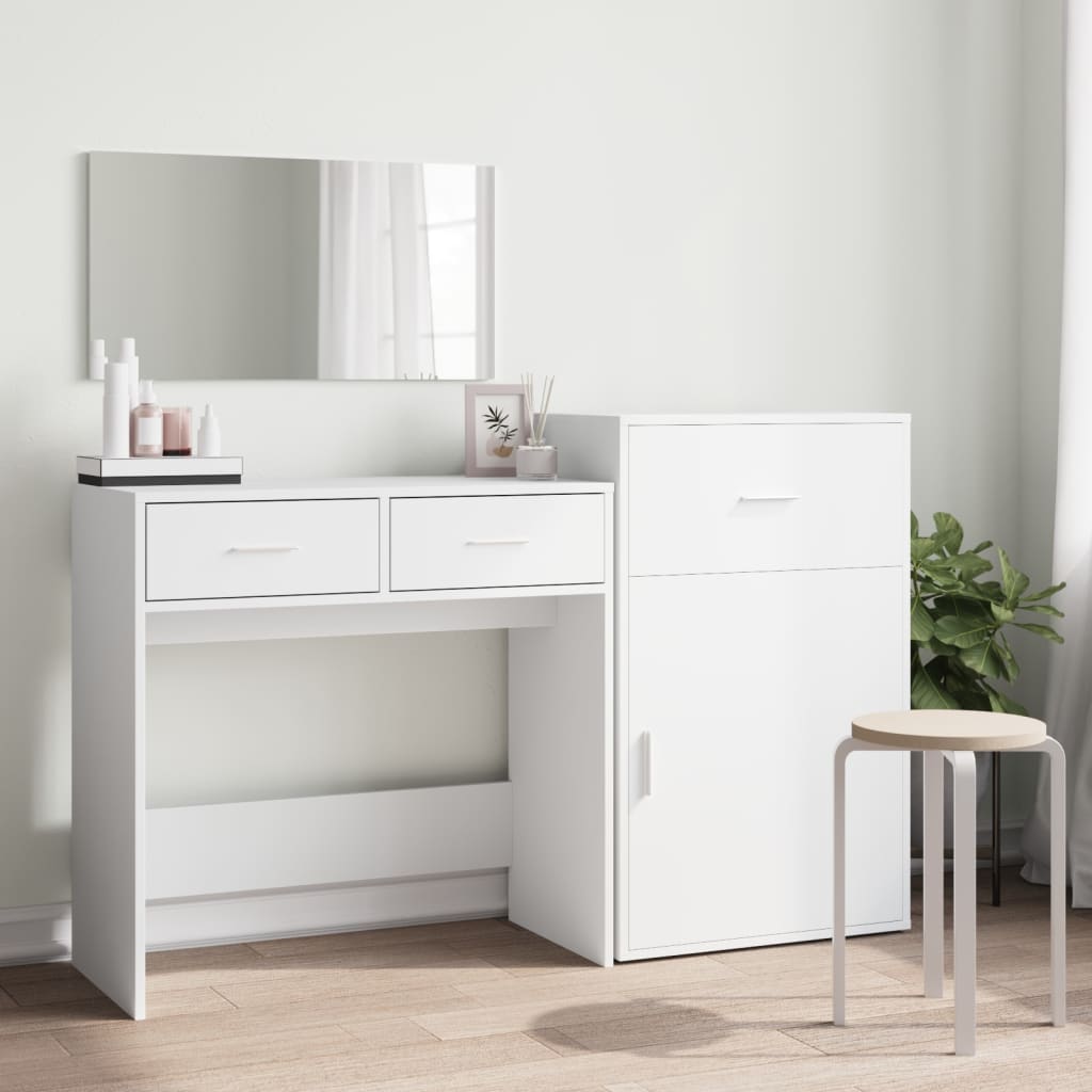 vidaXL Dresser Set White Made of Treated Wood