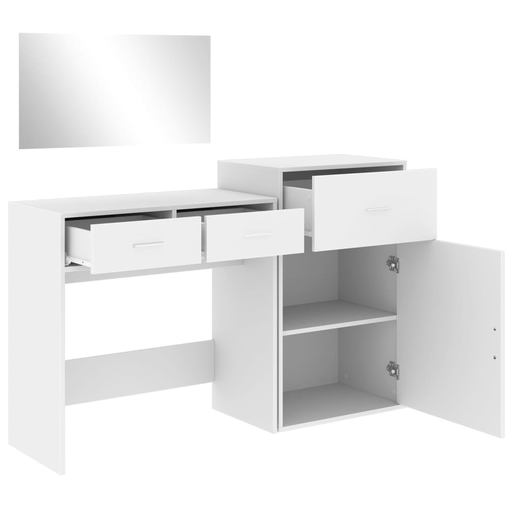 vidaXL Dresser Set White Made of Treated Wood