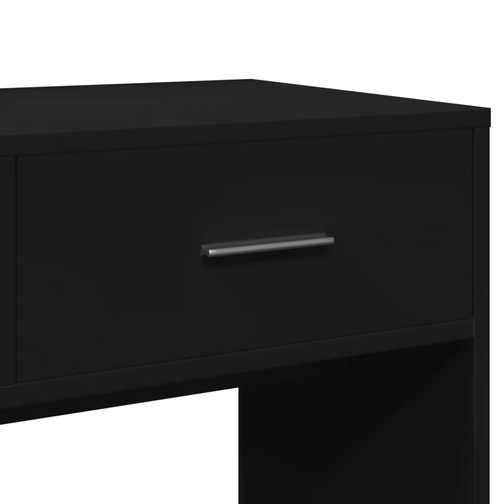 vidaXL Dressing Table Set of 3 Black Made of Treated Wood