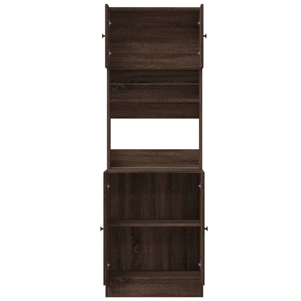 vidaXL Στήλη Κουζίνας Καφέ Δρυς 60x50x180 εκ. από Επεξεργασμένο Ξύλο