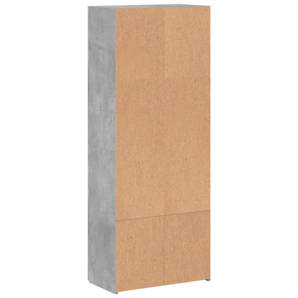 vidaXL Αρχειοθήκη Γκρι Σκυρ. 60x32x153 εκ. Επεξεργασμένο Ξύλο