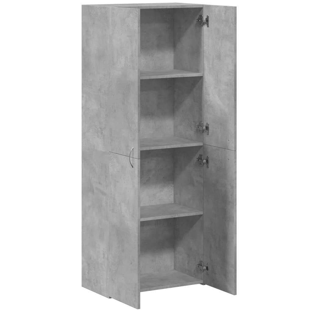 vidaXL Αρχειοθήκη Γκρι Σκυρ. 60x32x153 εκ. Επεξεργασμένο Ξύλο