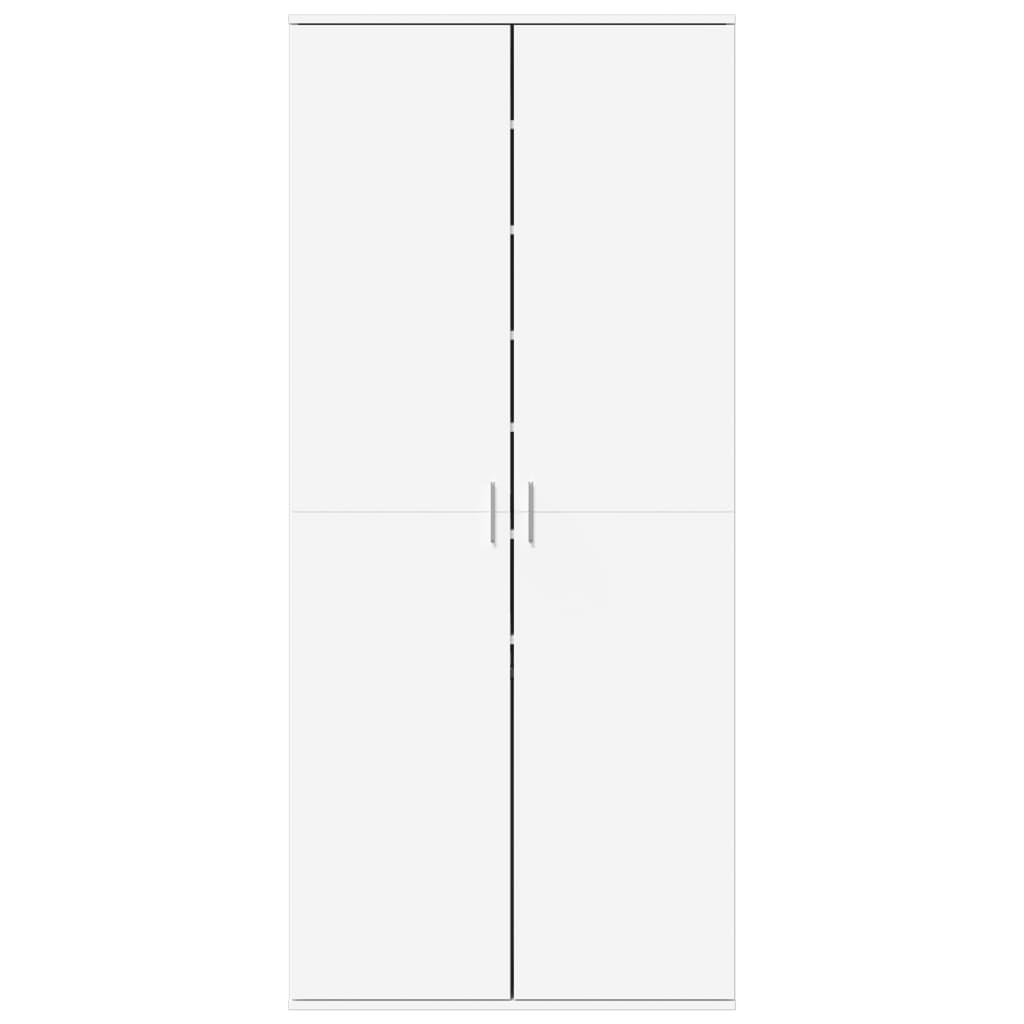 vidaXL Παπουτσοθήκη Λευκή 80x39x178 εκ. από Επεξεργασμένο Ξύλο