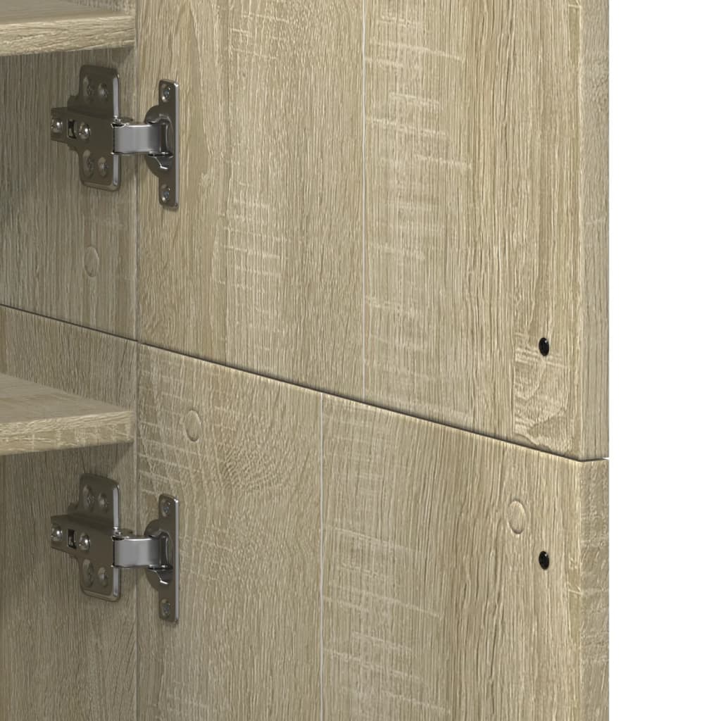 vidaXL Παπουτσοθήκη Sonoma Δρυς 80x39x178 εκ. από Επεξεργασμένο Ξύλο