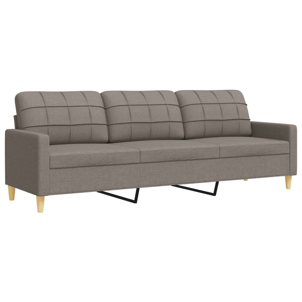 3 Piece Taupe Fabric Living Room Set