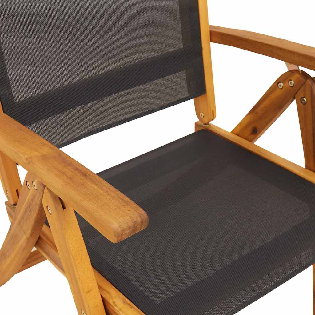 vidaXL Σετ Τραπεζαρίας Κήπου 9 Τεμαχίων Μασίφ Ξύλο Ακακίας / Τεξτιλίνη