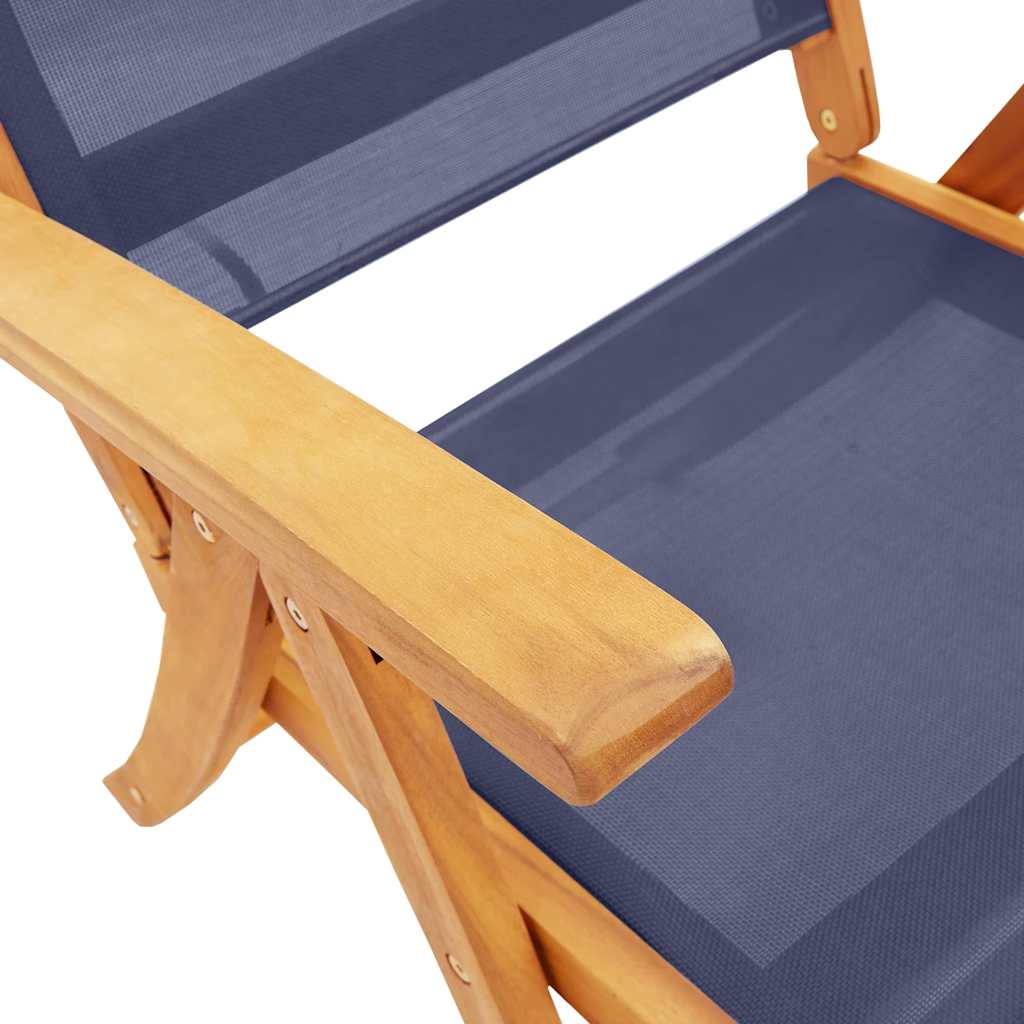 vidaXL Σετ Τραπεζαρίας Κήπου 9 Τεμαχίων Μασίφ Ξύλο Ακακίας / Τεξτιλίνη
